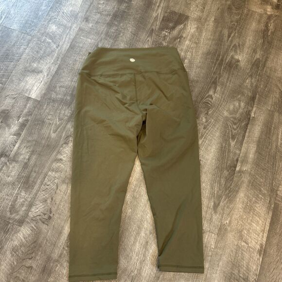 IAB MFG Leggings Womens Size 10 Large I am Becoming Activewear Olive Green - Picture 5 of 9